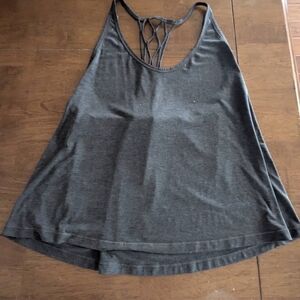 lululemon athletica Dark Gray Strappy Racerback Tank And Flow Crop Leggings